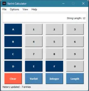 SQLite VarInt Calculator tool — decode variable-length integers in forensic analysis