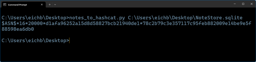 notes_to_hashcat.py gathers the required parameters to crack the Locked Apple Note password on iOS 16