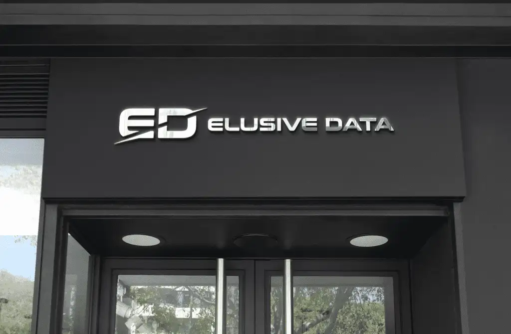 Stockholm office sign "Elusive Data"