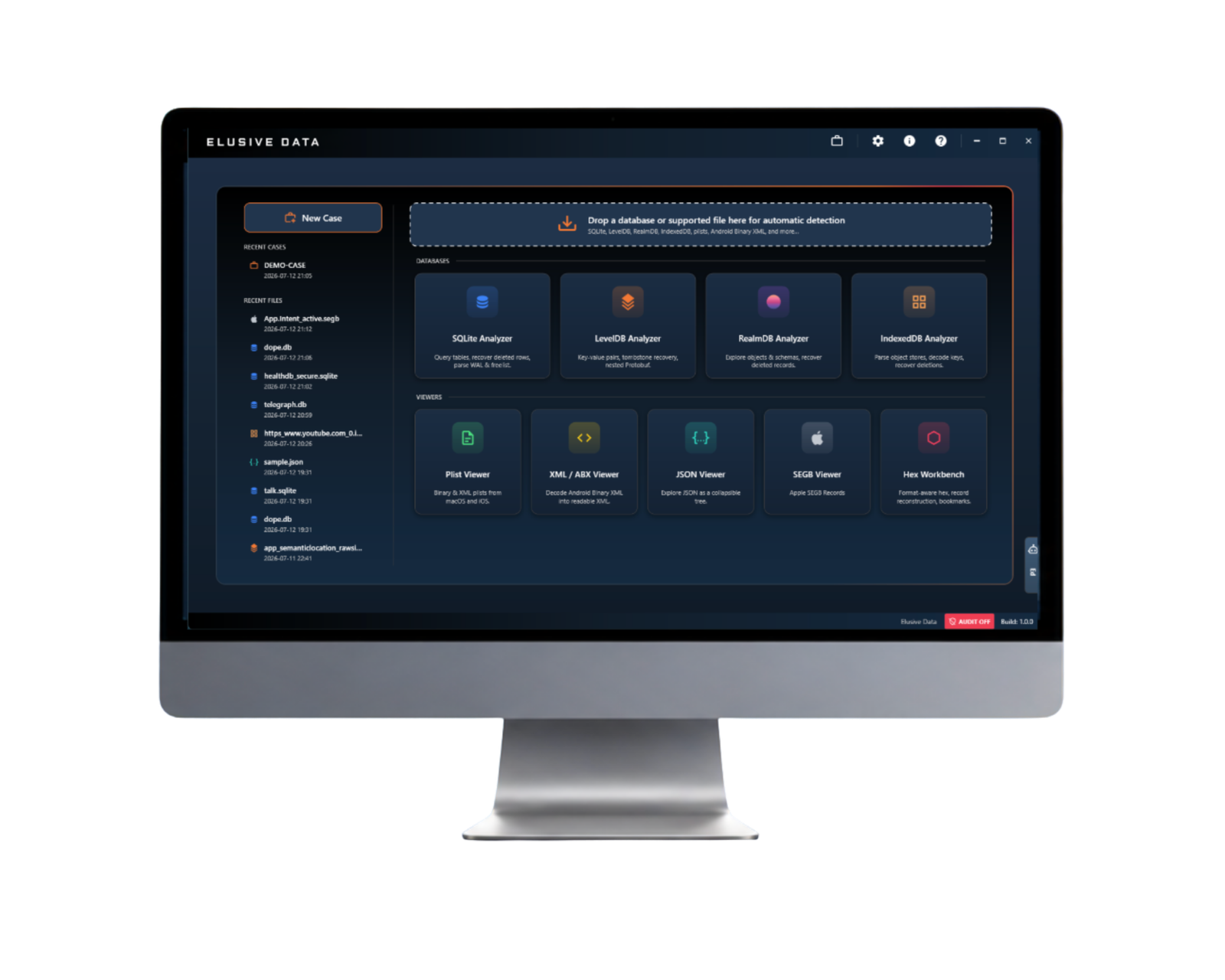 Firefly forensic workspace screen showing app-data investigation tools
